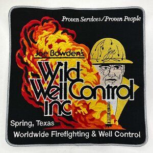 VTG Joe Bowden's Wild Well Control Inc. Large Oversized Back Patch 9"x9"